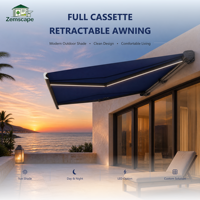 Auvent rétractable de qualité commerciale, auvent pliable, auvent de terrasse, auvent extérieur imperméable pour restaurant, terrasse, café