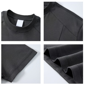 Camiseta TKAN670D de Algodón 100% Pesado, Holgada, Tallas Grandes, con Estampado Personalizado y Bordado, para Deportes al Aire Libre, Estilo Informal para Hombre - Product Image 4