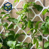 Filet de soutien pour plantes en PE robuste OEM ODM, treillis de jardin en maille diamantée pour cours, serres, balcons, avec tailles personnalisées