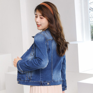 MISS MOLY Chaqueta vaquera Mujer Chaqueta vaquera recortada con botones lavados deshilachados con 2 bolsillos laterales - Product Image 5