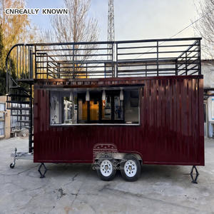 ร้านกาแฟเคลื่อนที่แบบตู้คอนเทนเนอร์ปรับแต่งได้ ร้านอาหาร รถพ่วงครัวเคลื่อนที่ - Product Image 3