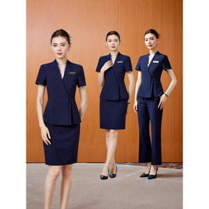 Professional Short Sleeve Workwear Uniform For Beauticians Beauty Salons Hotels Flight Attendants Summer 2026 Polyester Material - Product Image 1