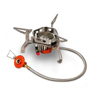 موقد غاز مصغر بسيط قابل للطي بشعلة واحدة ومعتمد بمعيار CE للتخييم وتسلق الجبال في الهواء الطلق، مناسب للسوق الأوروبي، طباخ غاز متنقل - Product Image 1