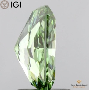 Diamant de laboratoire CVD, couleur vert vif fantaisie, clarté VS1, 2,00 carats, forme radiant, avec certificat IGI pour bijoux de prestige - Product Image 6