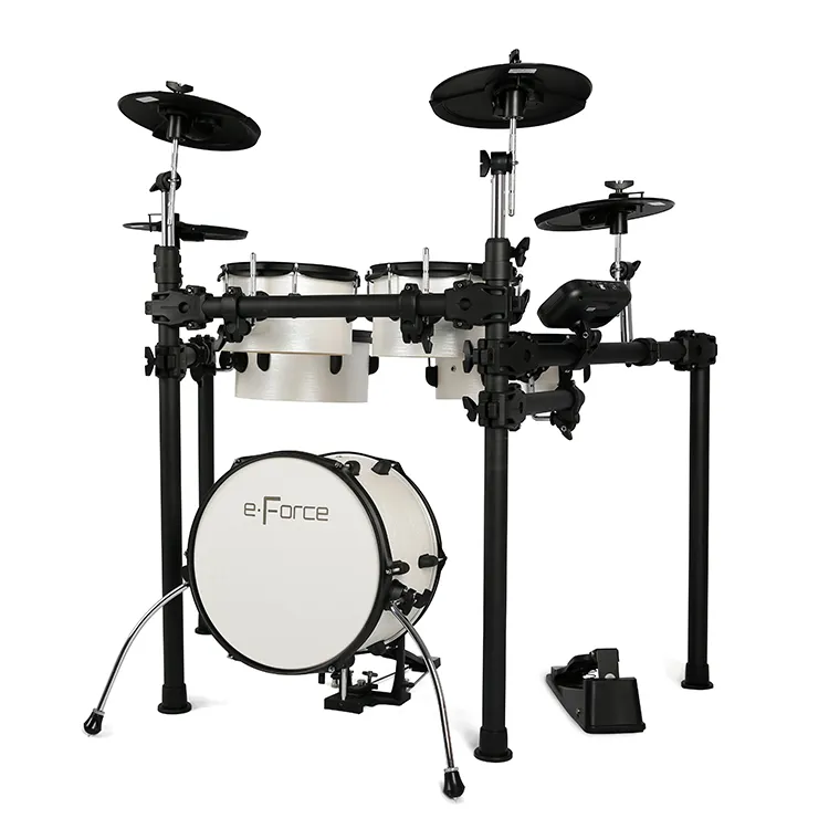 E-Force Music professionale strumento musicale 5 batteria Jazz set batteria elettronica portatile kit batteria ibrida elettrica Drum kit