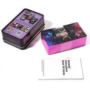 定制印刷女巫塔罗牌甲板78紫色镀金塔罗牌塔罗牌锡塔罗牌之谜 - Product Image 4