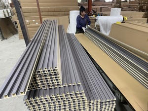 Revestimiento de Compuesto de Madera Panel 3D Decoración de Interior Paneles de Pared WPC Impermeables para Interiores - Product Image 3