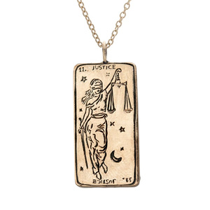 Collares con colgante de tarjeta de <span class=keywords><strong>Tarot</strong></span> rectangular Retro chapado en oro negro de acero inoxidable Vintage para hombres y mujeres, joyería impermeable - Product Image 2