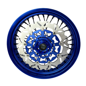 Jantes Supermoto bleues de haute qualité, moyeux forgés GLM, alliage d'aluminium 7116, roues pour <span class=keywords><strong>Fantic</strong></span> XE 125 - Product Image 5