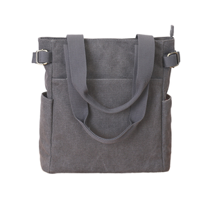 Bolsa de Lona Ecológica con Cierre de Cremallera, Linda Bolsa Negra para Estudiantes, Tamaño Personalizado para Clases y Uso Diario - Product Image 1