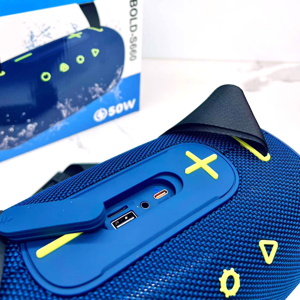 S660 New Super Bass High Power Blue-tooth Waterproof Speaker Outdoor Portable Woofer Fabric Speaker with RGB Light & Carry Strap · image 6