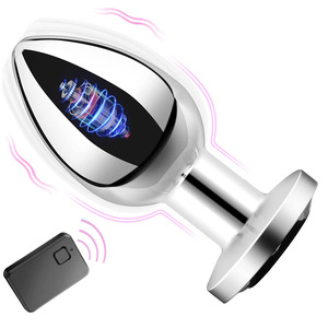 Venta caliente 10 Frecuencia Control remoto inalámbrico Metal Juguetes sexuales para adultos Anal Plug Vibrador y masturbador de estimulación trasera - Product Image 6