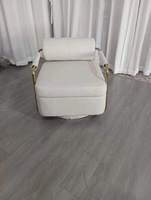 Fauteuil boule moderne modulaire en velours grande taille avec pieds en métal pour salon, bureau à domicile, canapé - Confort et style