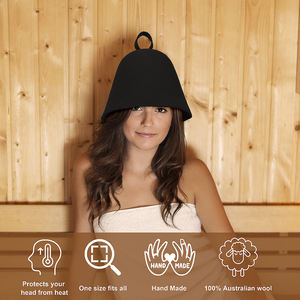 Semi-Hosted Service Three-Day Delivery Wool Sauna Bucket <b>Hat</b> Logo Can Choose - Product Image 5