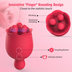 Vibrador de Clítoris de Alta Calidad con Forma de Rosa, Resistente al Agua IPX7, Recargable por USB, Estimulador de Clítoris y Masajeador de Pezones para Mujeres - Product Image 6
