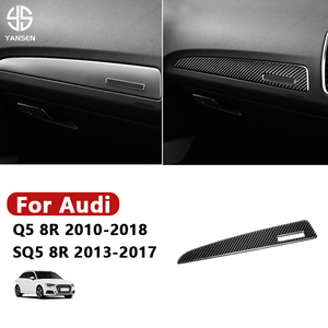 Cubierta embellecedora para salpicadero de coche, Panel de tablero de copiloto, pegatina de fibra de carbono para Audi Q5 <span class=keywords><strong>8R</strong></span> 2010-2018 SQ5 <span class=keywords><strong>8R</strong></span>, accesorios de Interior de coche - Product Image 1