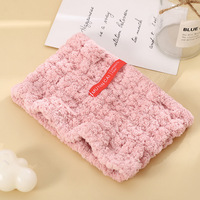 Serre-tête large en peluche à motif floral pour femme - Bandeau pour le lavage du visage et bonnet de séchage des cheveux, accessoire de mode pour cheveux