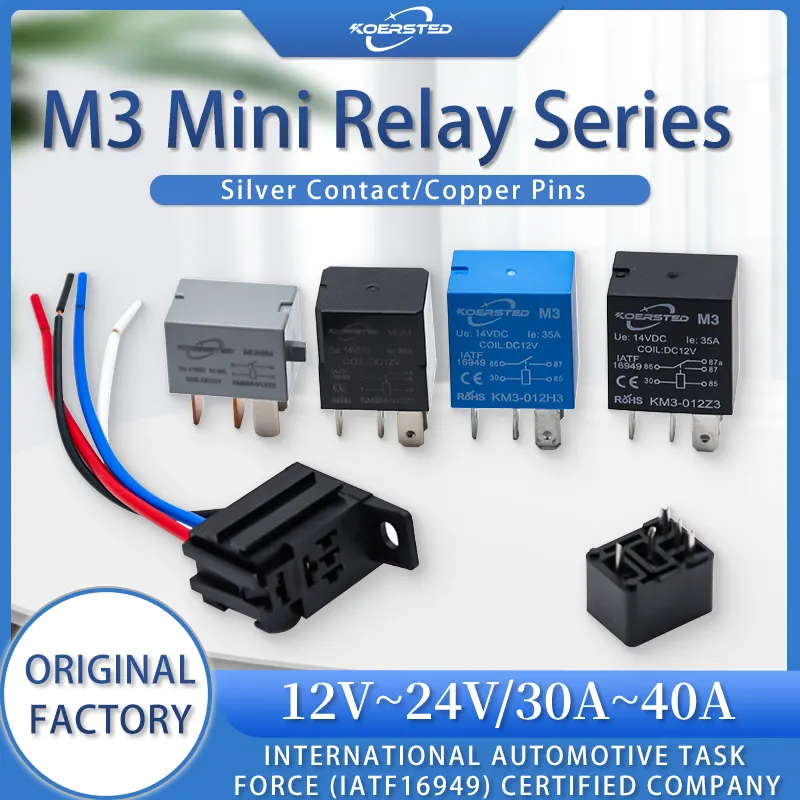 KKA-M3MM 20A Super-Mini-Auto-Relay,, Mikrotyp Auto-Relay Ersatz für 90987-02027 156700-2870, für Auto und Motorrad