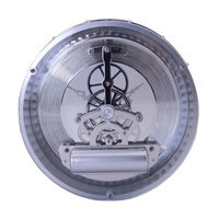 Kit Jam Kerangka DIY dengan Mesin Tembaga dan Logam, Bertenaga Baterai AA, Diameter 148mm, Mesin Quartz