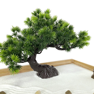 Jardín Zen Japonés con Árbol de Pino |   Decoración de Escritorio con <span class=keywords><strong>Pagoda</strong></span> en Miniatura |   Kit de Meditación Estilo Bonsái para Habitaciones VIP de Hotel - Product Image 3