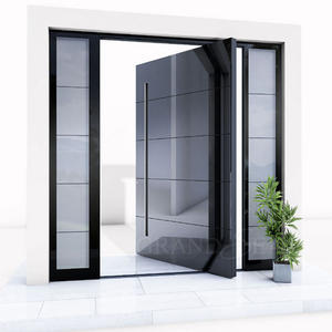 ประตูหมุนสแตนเลสสตีลรักษาความปลอดภัยอลูมิเนียมหรูหราสีดำสว่างแบบหรูหราสไตล์ออสเตรเลีย - Product Image 6