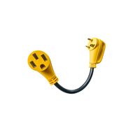Adaptateur de générateur robuste TT30P à 1450R/prise mâle de sèche-linge de 30 ampères vers adaptateur de 50 ampères/cordon STW 10AWG * 3C RV/3 broches/jaune/1.5FT