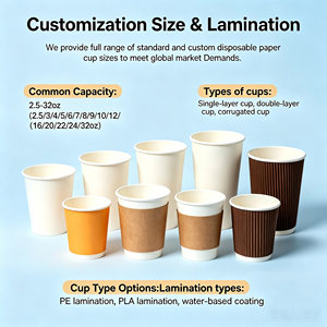 Vasos de Papel para Bebidas Frías con Doble Recubrimiento de <span class=keywords><strong>PE</strong></span>, Venta al por Mayor, 12oz 16oz, Vasos Desechables para Smoothies y Jugos con Logotipo Personalizado Impreso y Tapa Antiderrames - Product Image 4