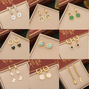 Parure de bijoux de mariage et de fête en acier inoxydable plaqué or 18 carats avec zircon, motif cœur, serpent et papillon, collier, boucles d'oreilles et bracelet pour femme - Product Image 5
