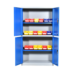 Cassettiera Portautensili con <span class=keywords><strong>Piano</strong></span> <span class=keywords><strong>di</strong></span> Lavoro in Acciaio Inox, Contenitori Rimovibili e Ganci per Garage, Capanno e Uso Industriale - Product Image 1