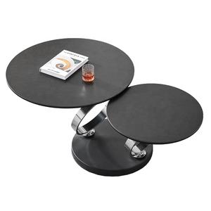 طاولة قهوة سيراميك مستديرة فاخرة بسيطة خفيفة الجانب عدد قليل من خزائن التلفزيون مزيج من طاولة قهوة صغيرة لغرفة المعيشة - Product Image 2