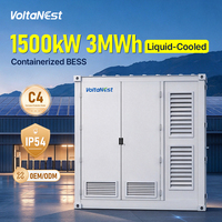 Sistem Penyimpanan Energi BESS LiFePO4 Terkontainerisasi Berpendingin Cairan VoltaNest 250kW 1MWh 2MWh untuk Daya Cadangan Komersial Hibrida On-Grid
