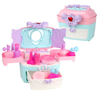 Ensemble de beauté Mxl Fashion Girl pour enfants, jeu de maquillage, table de maquillage, valise cosmétique en plastique pour filles