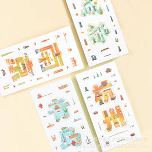 Hollowed Out Stamp <b>Book</b> Memorial Page Cultural Tourism Gift <b>Set</b> Creative Novelty Paper Journal Digital Printing Thematic Design - Product Image 1