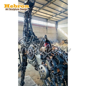 Gran Escultura <span class=keywords><strong>de</strong></span> Caballo Industrial Vintage con Engranajes, Escultura <span class=keywords><strong>de</strong></span> Animal <span class=keywords><strong>de</strong></span> Tamaño Real <span class=keywords><strong>de</strong></span> Metal Estilo Steampunk, Arte <span class=keywords><strong>de</strong></span> <span class=keywords><strong>Hierro</strong></span> Reciclado, Escultura <span class=keywords><strong>de</strong></span> Ciervo para Bar - Product Image 5