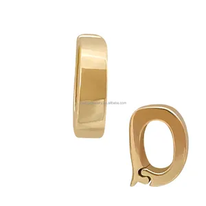 Echte 14 Karat Solid Gold Schmuck verschluss Anhänger Charms Custom ized Jewelry Findings Connector Charms in echtem Gold