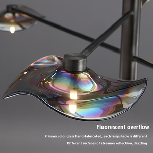 Luminaire suspendu en forme de branche d'arbre LED minimaliste moderne, <span class=keywords><strong>lampe</strong></span> de <span class=keywords><strong>plafond</strong></span> créative pour hôtel, villa, chambre à coucher, loft, salon, tailles moyennes - Product Image 4