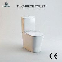 WC monobloc Yingjie à chasse d'eau Eddy Tornado à un trou, siphon en P 180 mm, certifié CE, pour salle de bain d'appartement, direct usine
