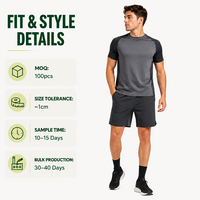 Ensemble d'entraînement personnalisé pour hommes, t-shirt et short de sport à séchage rapide, vêtements de sport pour la course à pied et la salle de sport