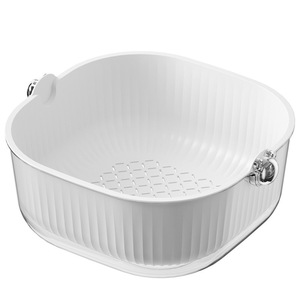 Double Layer <b>Kitchen</b> Drain Basket <b>Plastic</b> Vegetable Washing Basin Fruit Strainer Multi Functional Rinsing Bowl Set - Product Image 5