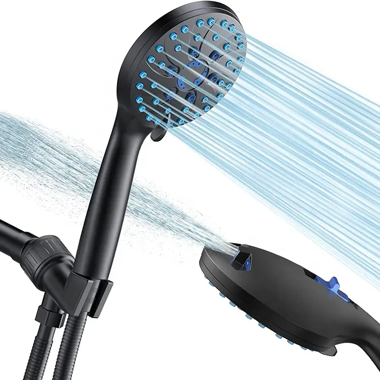 Mineral filter high pressure filtered shower head 5-mode rain jet powered shower head with handheld