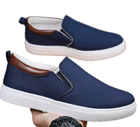 Nouvelles chaussures en toile pour hommes, grande taille, pour le commerce extérieur transfrontalier, à enfiler, avec semelle rehaussante en PU