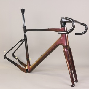 <span class=keywords><strong>Bicicleta</strong></span> de <span class=keywords><strong>Gravel</strong></span> con Pintura Camaleón, <span class=keywords><strong>Cuadro</strong></span> para <span class=keywords><strong>Bicicleta</strong></span> de <span class=keywords><strong>Gravel</strong></span> GR044, Soporte Inferior BB386, Montaje Plano, Neumático Máximo 700X45C - Product Image 2