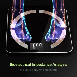 Canny CE RoHS FCC BQB ISO BSCI Smart App bmi ios e android equilíbrio eletrônico escalas de gordura corporal