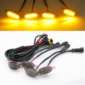 Luces diurnas universales para automóviles, faros de 4 luces, modificación de la parrilla para camionetas y vehículos todoterreno. - Product Image 5