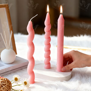 Moule en silicone de qualité alimentaire 2026 pour bougies torsadées transfrontalières, à rayures longues, pour bougies colonne ondulées DIY, écologique et compatible lave-vaisselle - Product Image 4