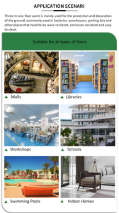 Pintura de suelo resistente a la presión resistente al desgaste Pintura de suelo de hormigón acrílico epoxi para espacios comerciales industriales interiores y exteriores - Product Image 6
