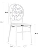 Chaises de mariage blanches en gros de Chine, chaises empilables pour salle de banquet, événements et fêtes, chaise Napoléon Chiavari