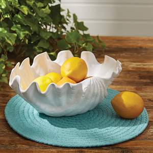 Assiettes de coquillage en céramique, décoratives, blanc perle Design, vaisselle nouveauté 2019 - Product Image 4