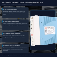 MEAN WELL PLC MDR-20-24 DIN Rail Power 24V 1A 85-264VAC Industrial AC-DC Switching Plastik Case Vendor Grosir