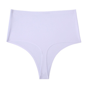 Strings européens <span class=keywords><strong>et</strong></span> américains transfrontaliers en soie de lait, taille haute, unis, sans couture, antibactériens, fins, vente en gros AliExpress pour femmes - Product Image 6